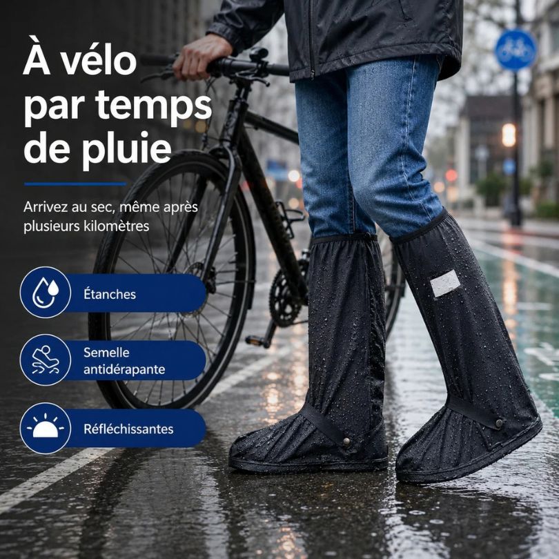 À vélo par temps de pluie